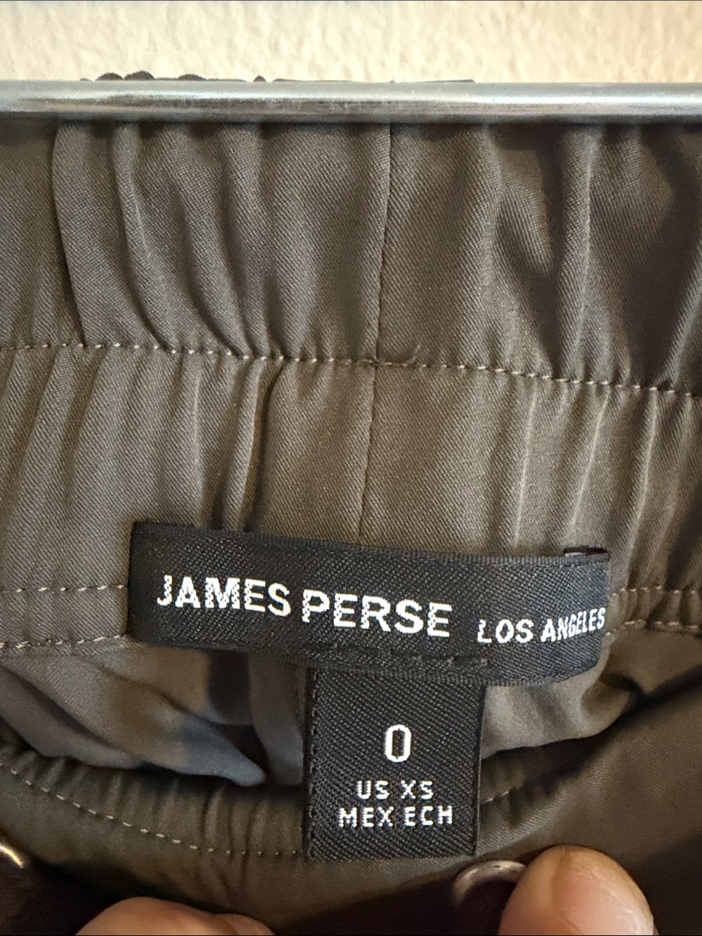 James Perse Monterey Pull On Trouser Pants Women's 0 XS Olive Green Drawstring - Picture 7 of 10